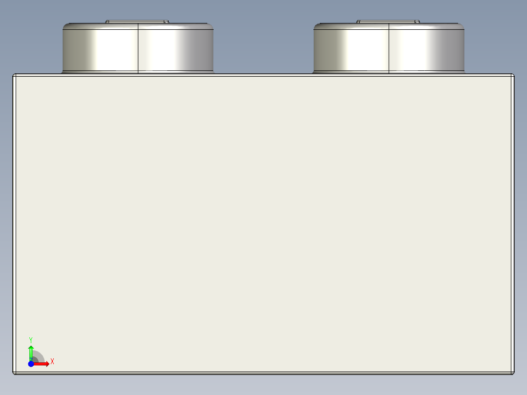 乐高套装 4421基本积木-4211388 - 3004 Medium Stone Grey Brick 1 x 2.STEP前视图