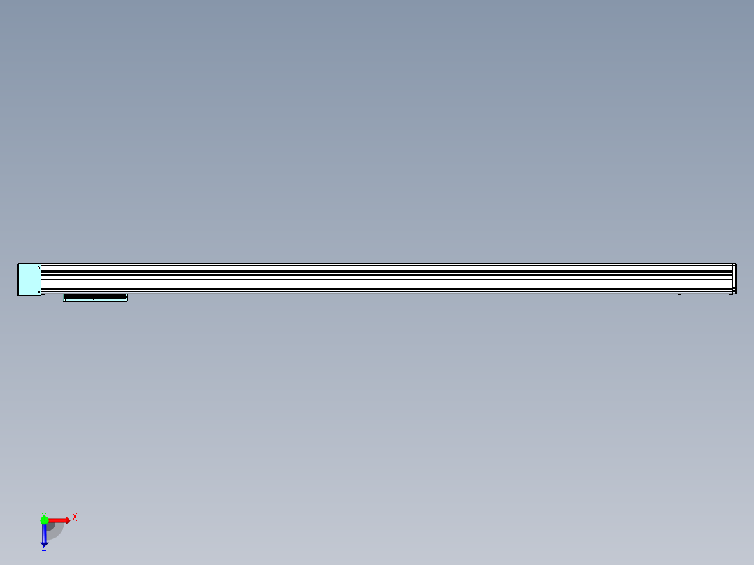 威洛博VC丝杆传动-无尘环境VC14-Lxx-C-S1450-BL-ZP40-C3俯视图