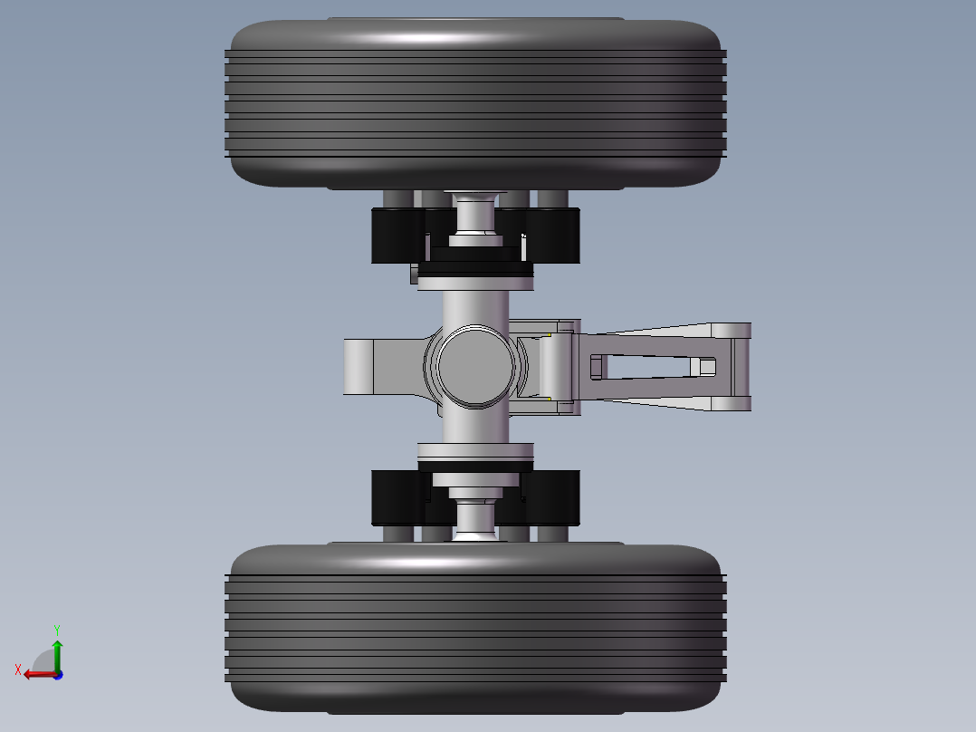 飞机起落架后视图