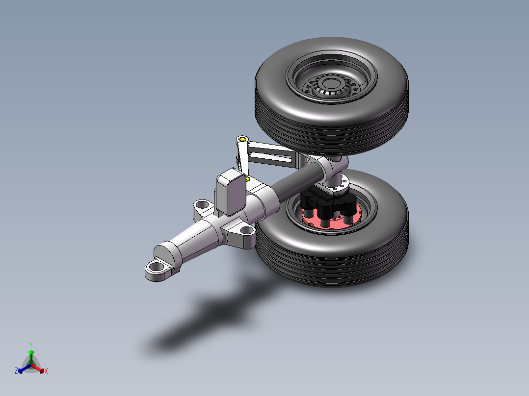 飞机起落架正等轴测图