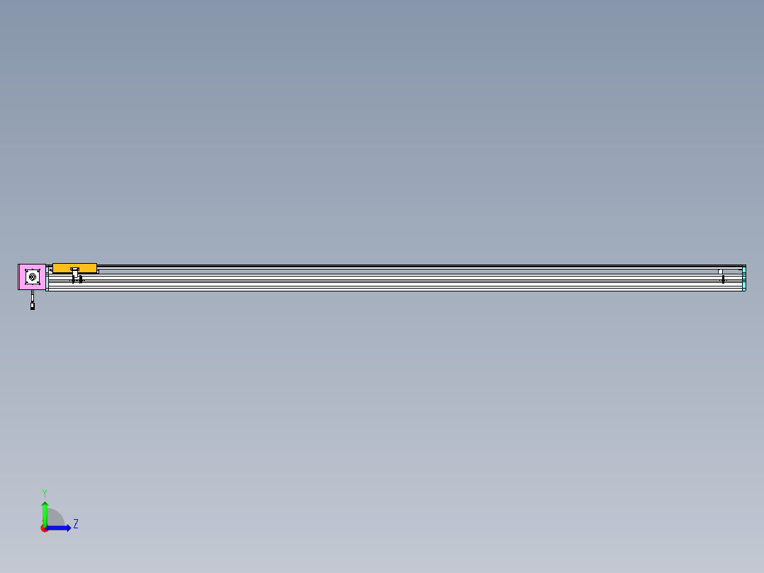 东锦同步带传动-直线滑台模组DH170B-L150-S2150-BL-P400W-C3左视图
