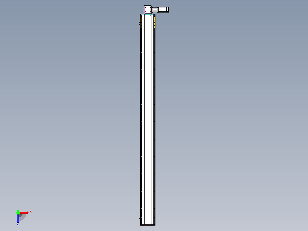 东锦同步带传动-直线滑台模组DH170B-L150-S2150-BL-P400W-C3俯视图