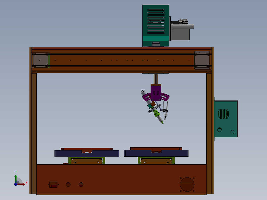 双Y焊锡机前视图