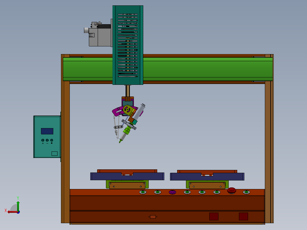 双Y焊锡机后视图