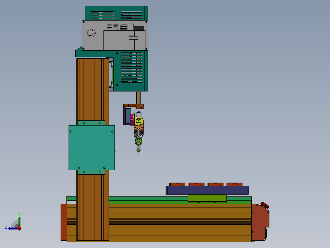 双Y焊锡机右视图