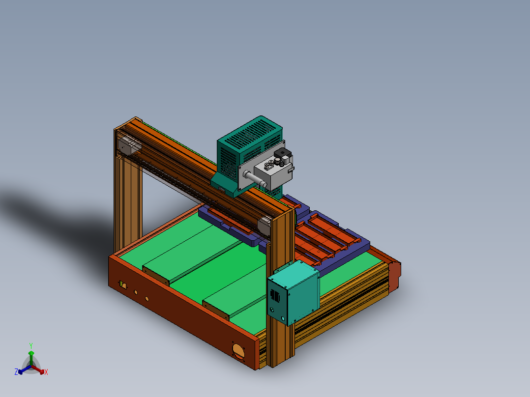 双Y焊锡机正等轴测图