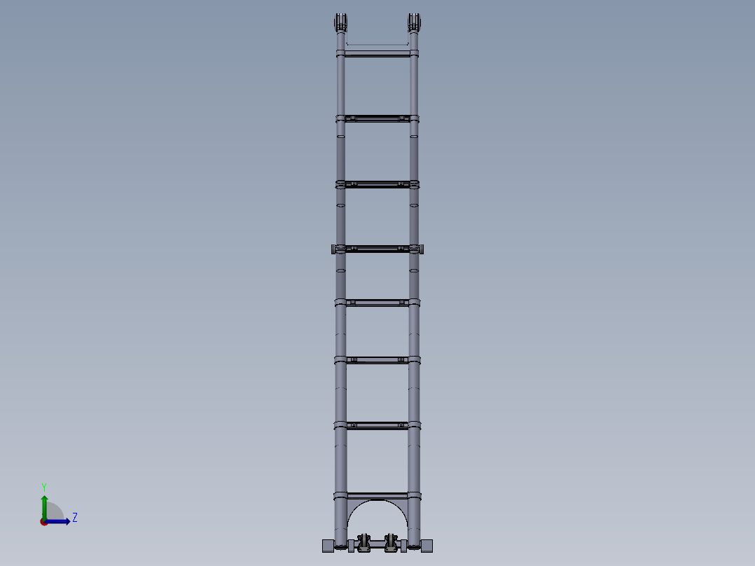 仿巴芬工程伸缩梯 （400）左视图