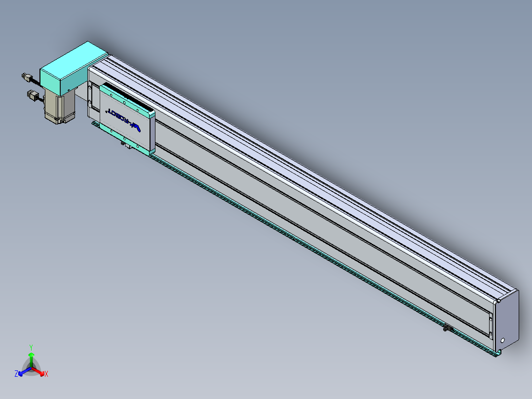 威洛博VBC同步带传动一无尘环境VBC14-L45-S1000-BRU-ZP40-C3正等轴测图