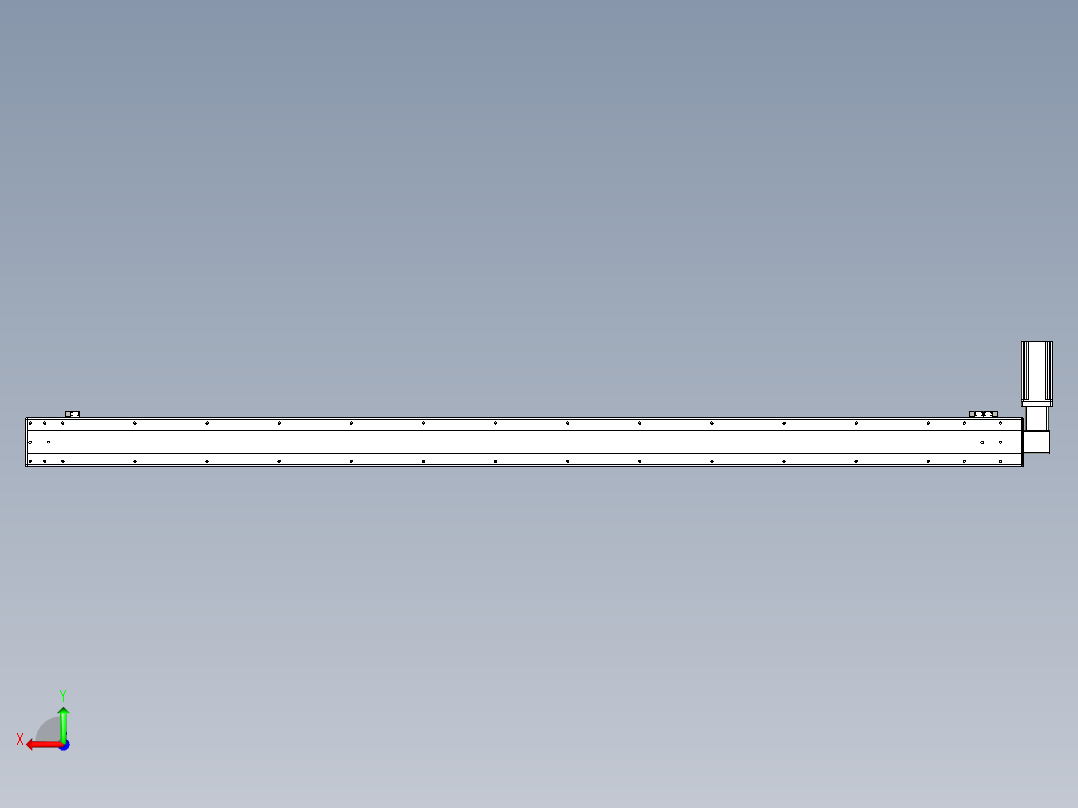 同步带滑台-半封闭B13-L90-S2500-R-Z86-D3后视图