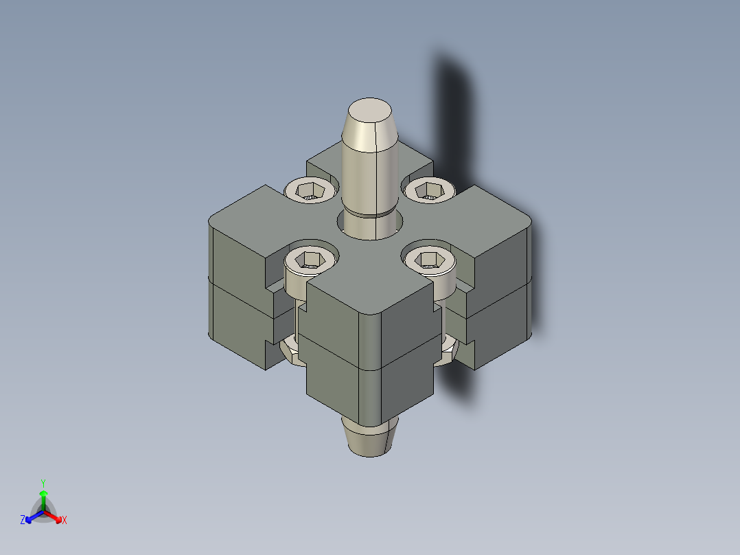 型材-BR 45X45 END CONNECTOR KJN191175正等轴测图