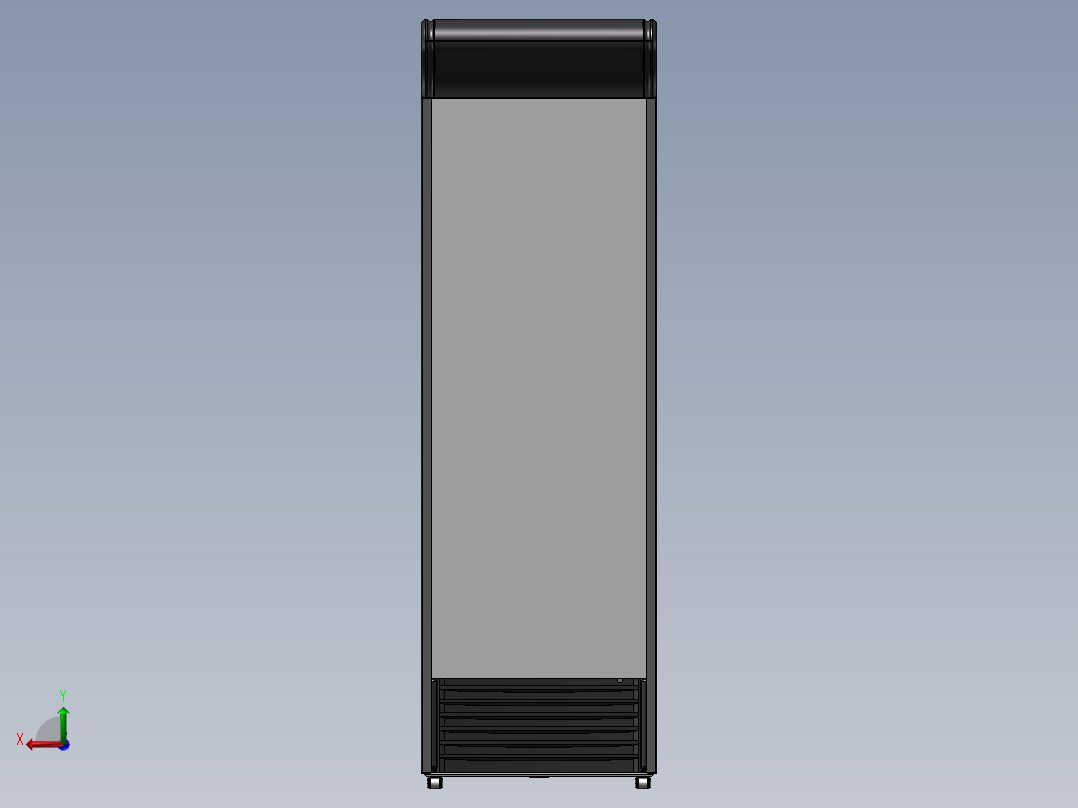 立式饮料柜后视图