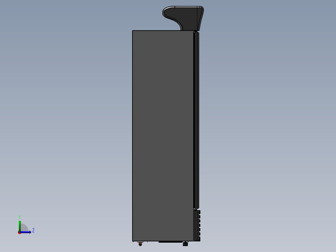 立式饮料柜左视图