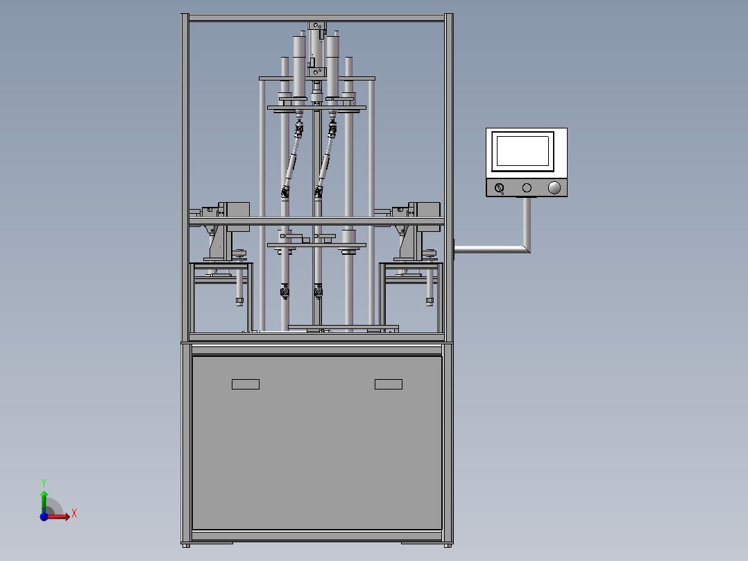 四轴自动锁螺丝机前视图