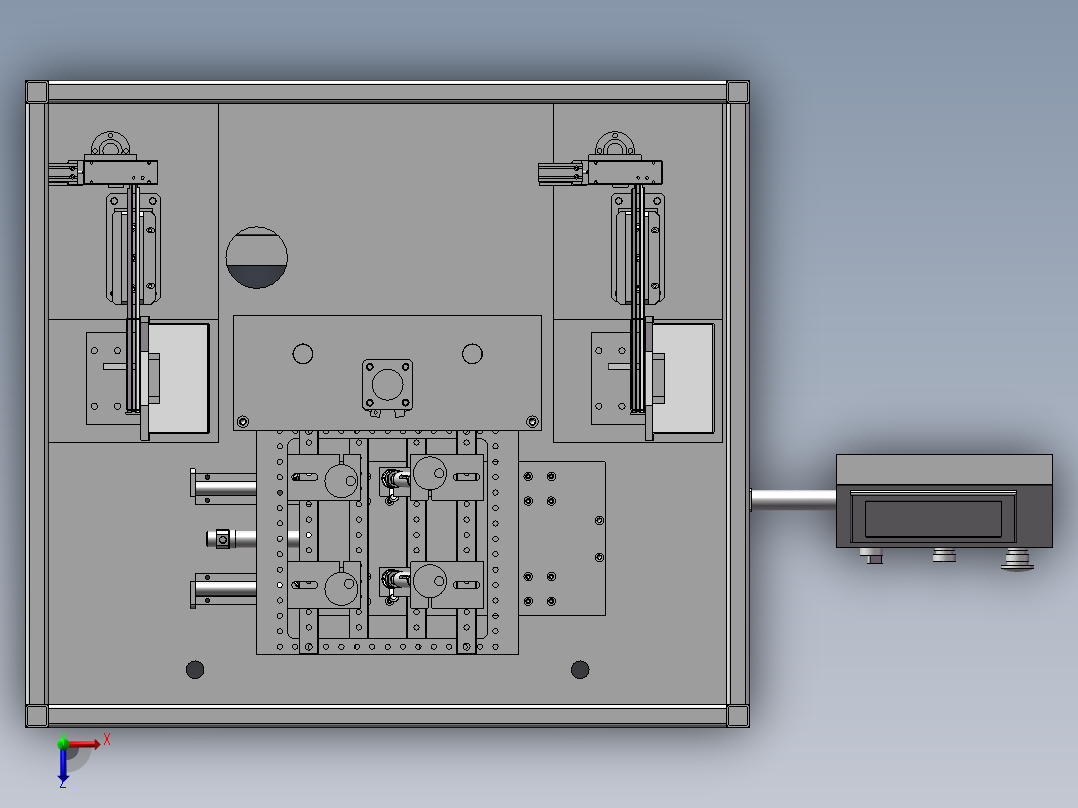四轴自动锁螺丝机俯视图