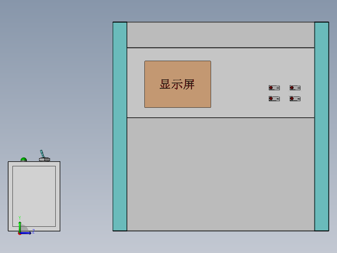 设备控制柜3左视图