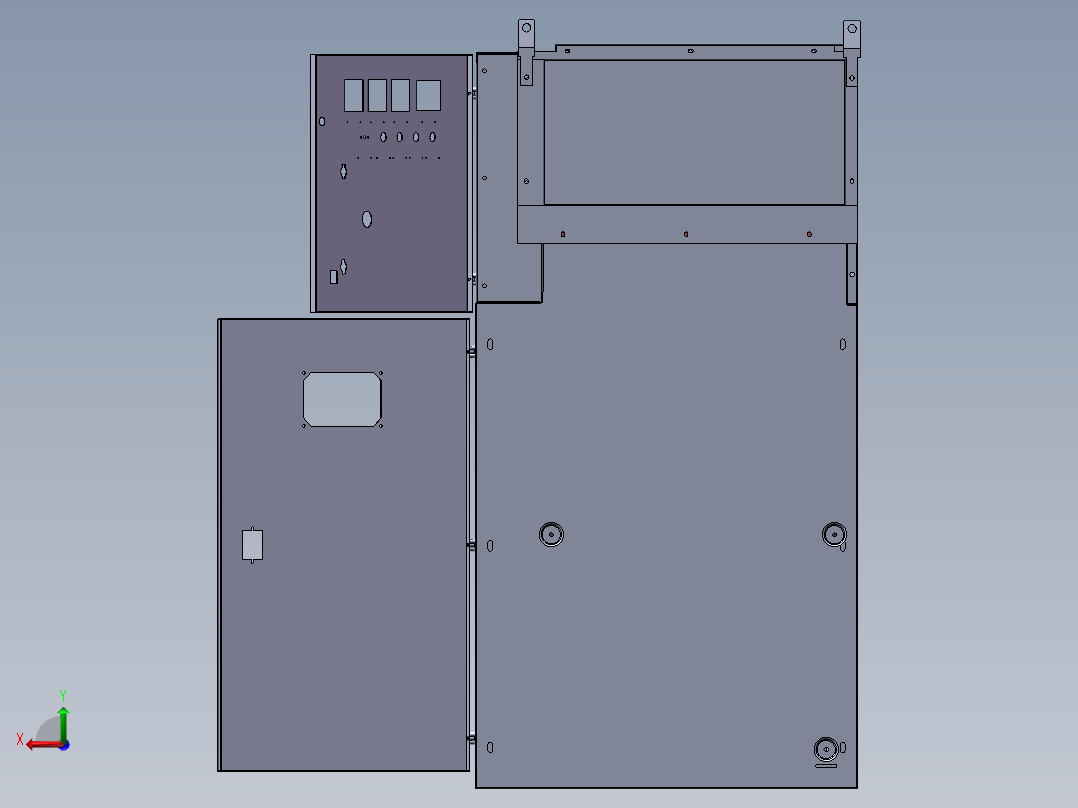 XGN15-12型单元式六氟化硫环网柜后视图