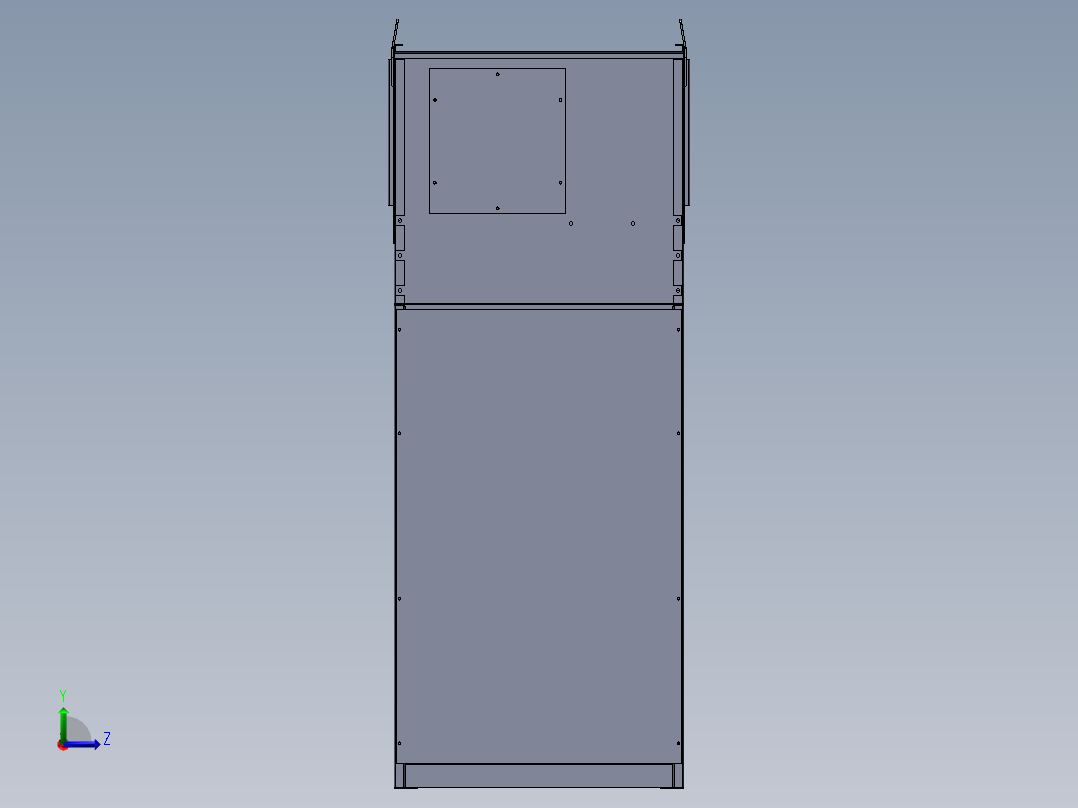 XGN15-12型单元式六氟化硫环网柜左视图