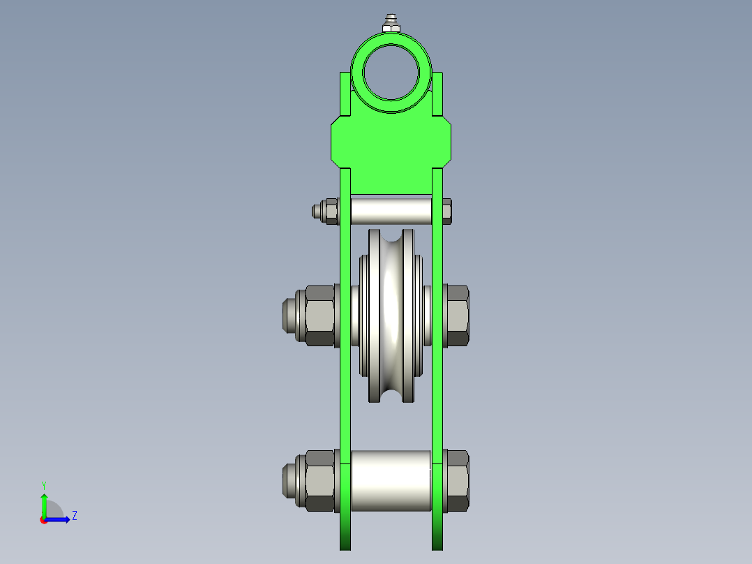 双轮链条输送机左视图