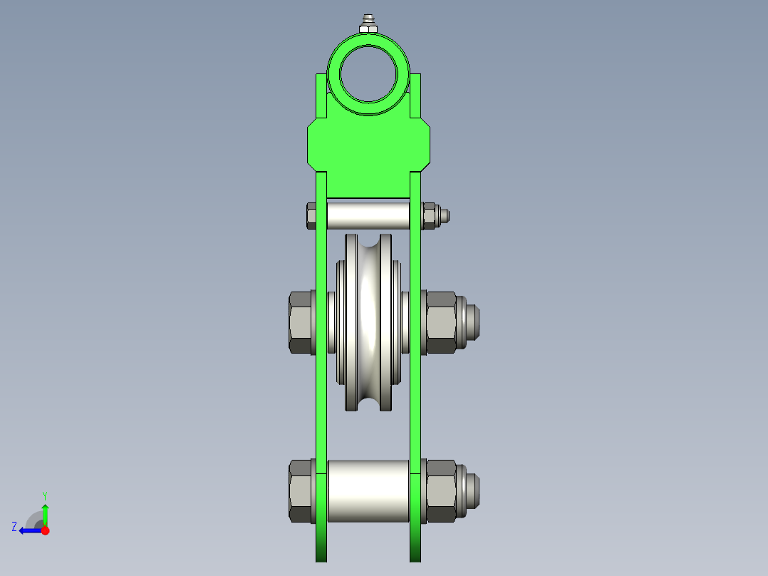双轮链条输送机右视图