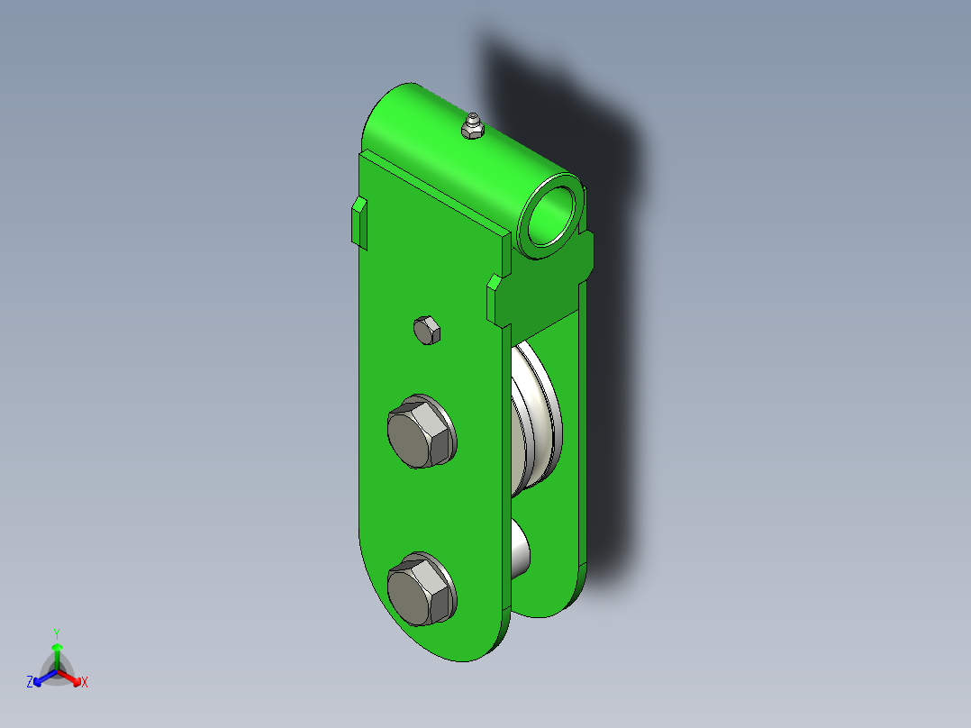 双轮链条输送机正等轴测图