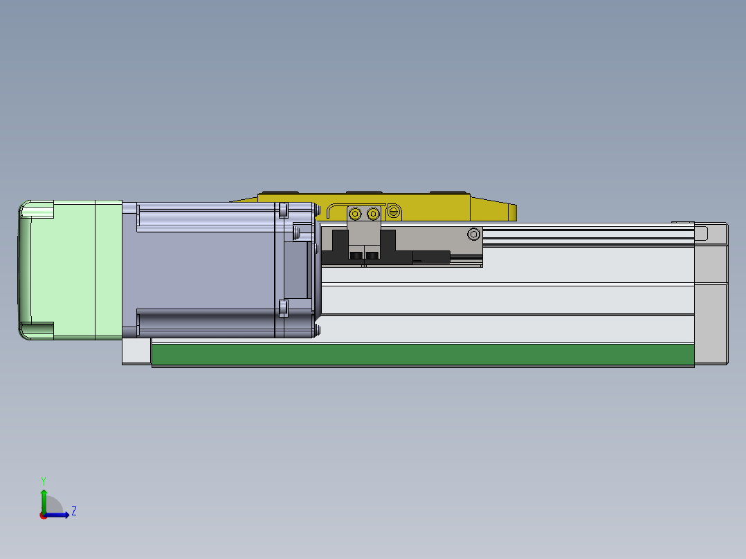 GTH内嵌丝杆全封闭GTH8-BL-400W左视图