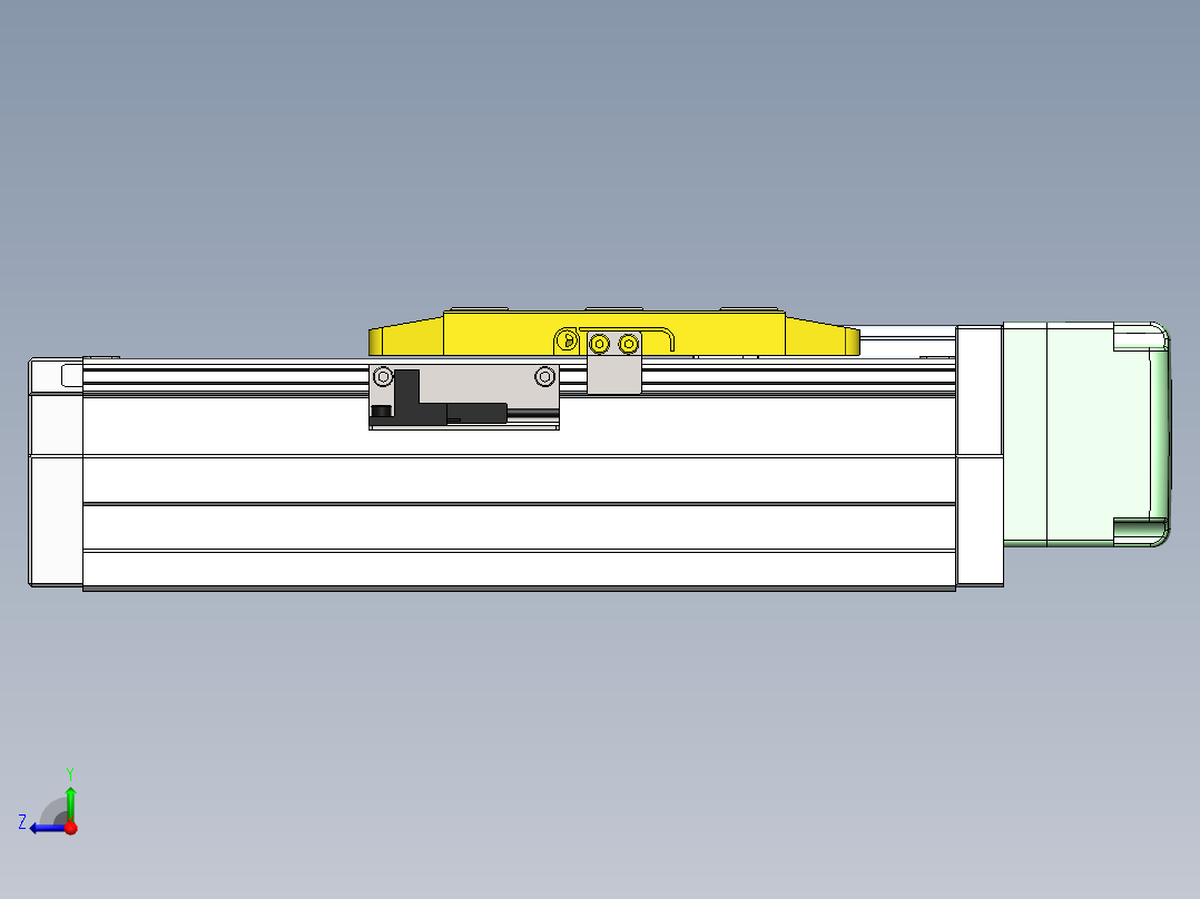 GTH内嵌丝杆全封闭GTH8-BL-400W右视图