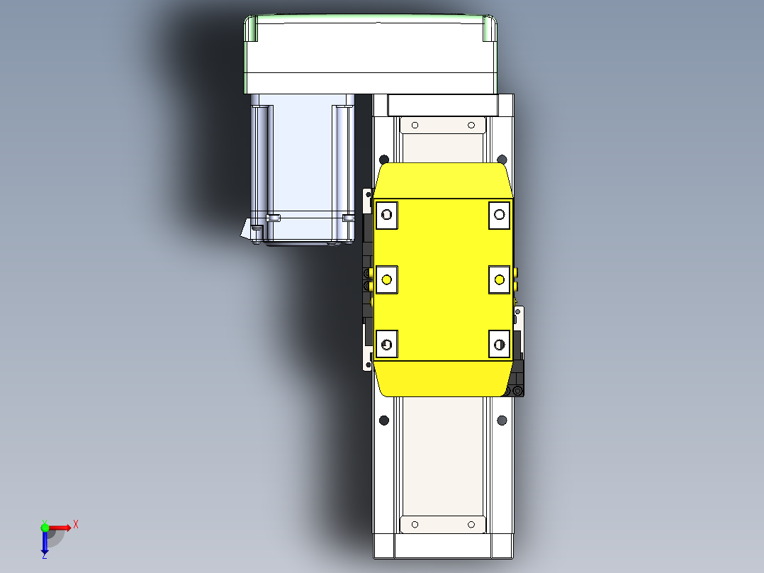 GTH内嵌丝杆全封闭GTH8-BL-400W俯视图