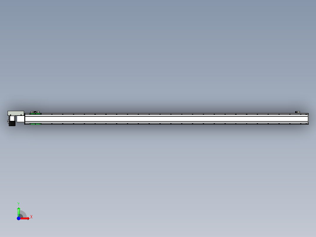 同步带滑台-半封闭B10H-L45-S2400-R-P40-D3前视图