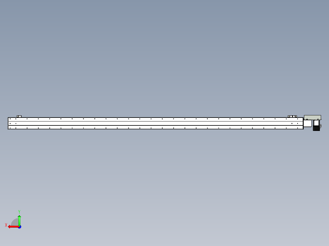同步带滑台-半封闭B10H-L45-S2400-R-P40-D3后视图
