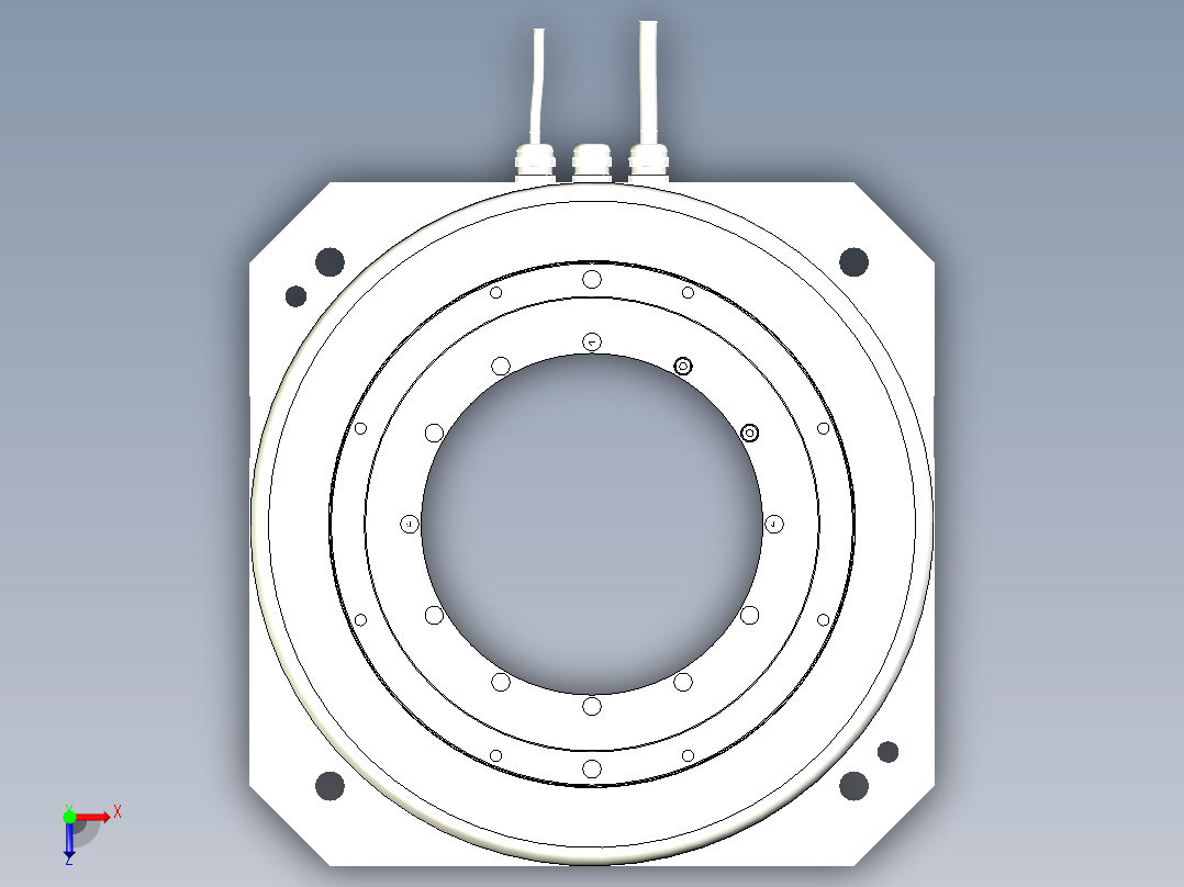 300-100直驱电机俯视图