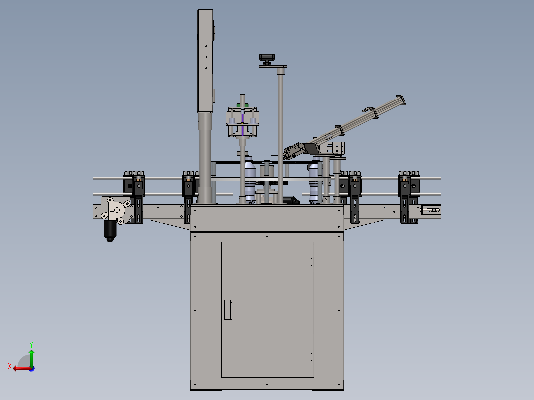 自动灌装上盖拧紧设备后视图
