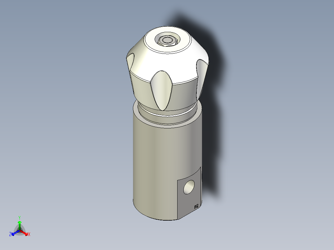 压力调节器J50-C-B9-E2-V-N-V正等轴测图