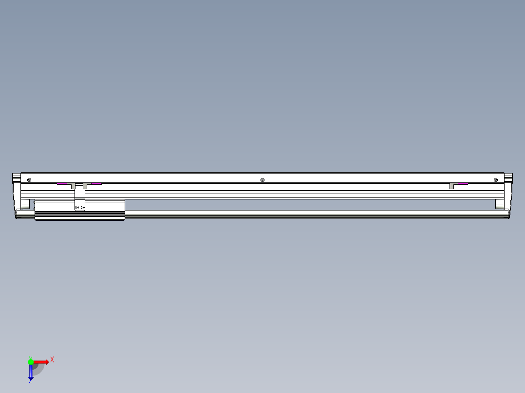 威洛博VL系列直线电机模组-VL14S2-S650俯视图