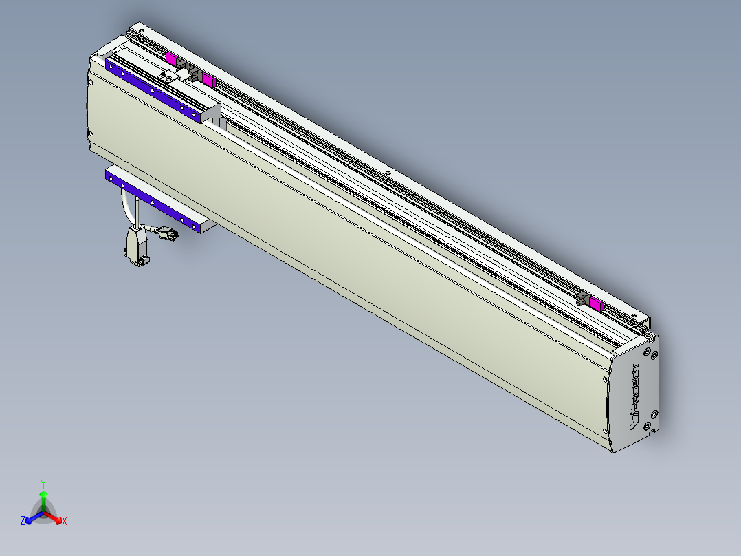 威洛博VL系列直线电机模组-VL14S2-S650正等轴测图