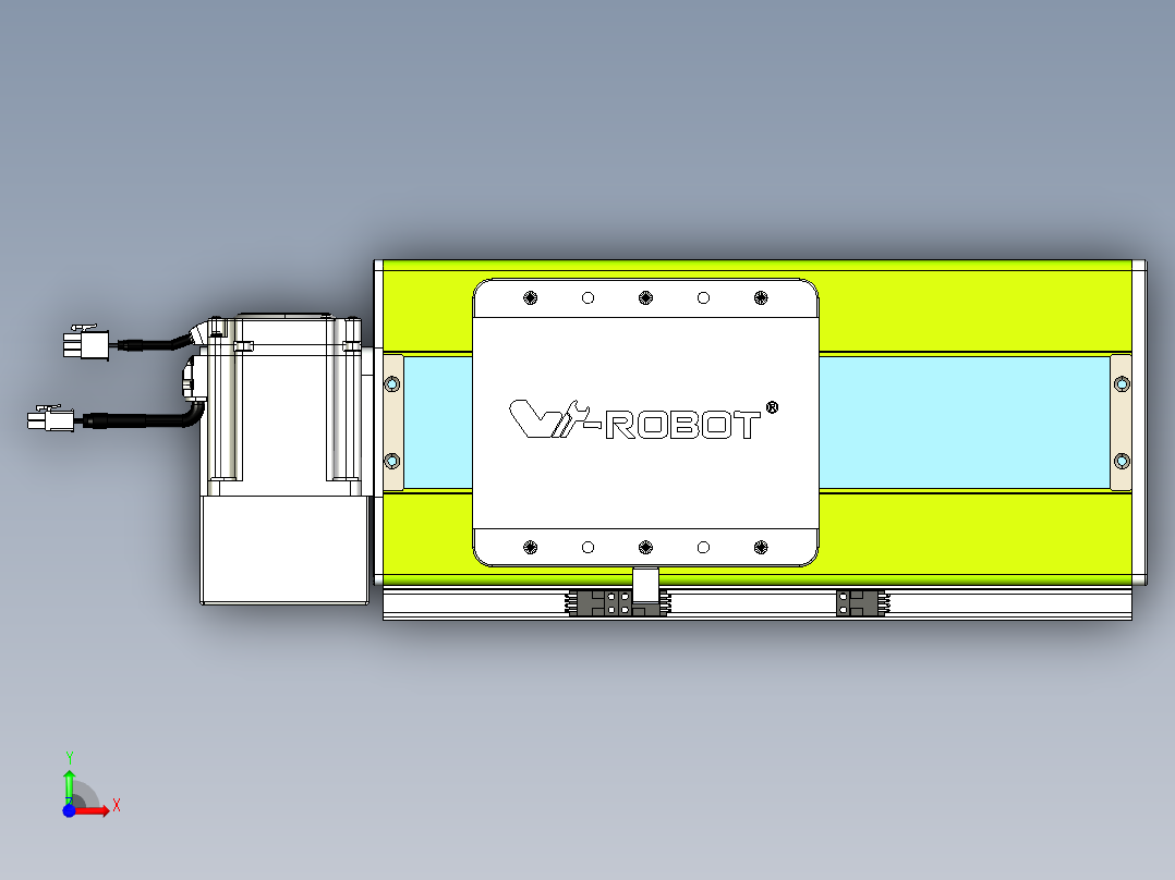 威洛博VBC同步带传动一无尘环境VBC17-L45-S100-BLU-ZP75-C3前视图
