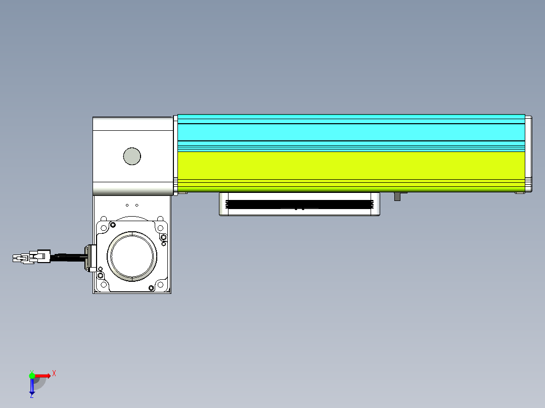 威洛博VBC同步带传动一无尘环境VBC17-L45-S100-BLU-ZP75-C3俯视图