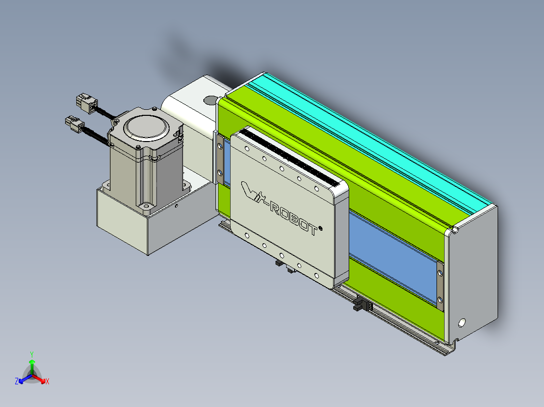 威洛博VBC同步带传动一无尘环境VBC17-L45-S100-BLU-ZP75-C3正等轴测图