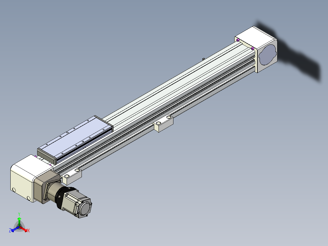 同步带滑台-欧规B8-L176-S600-L-ZP40-D3-N5正等轴测图