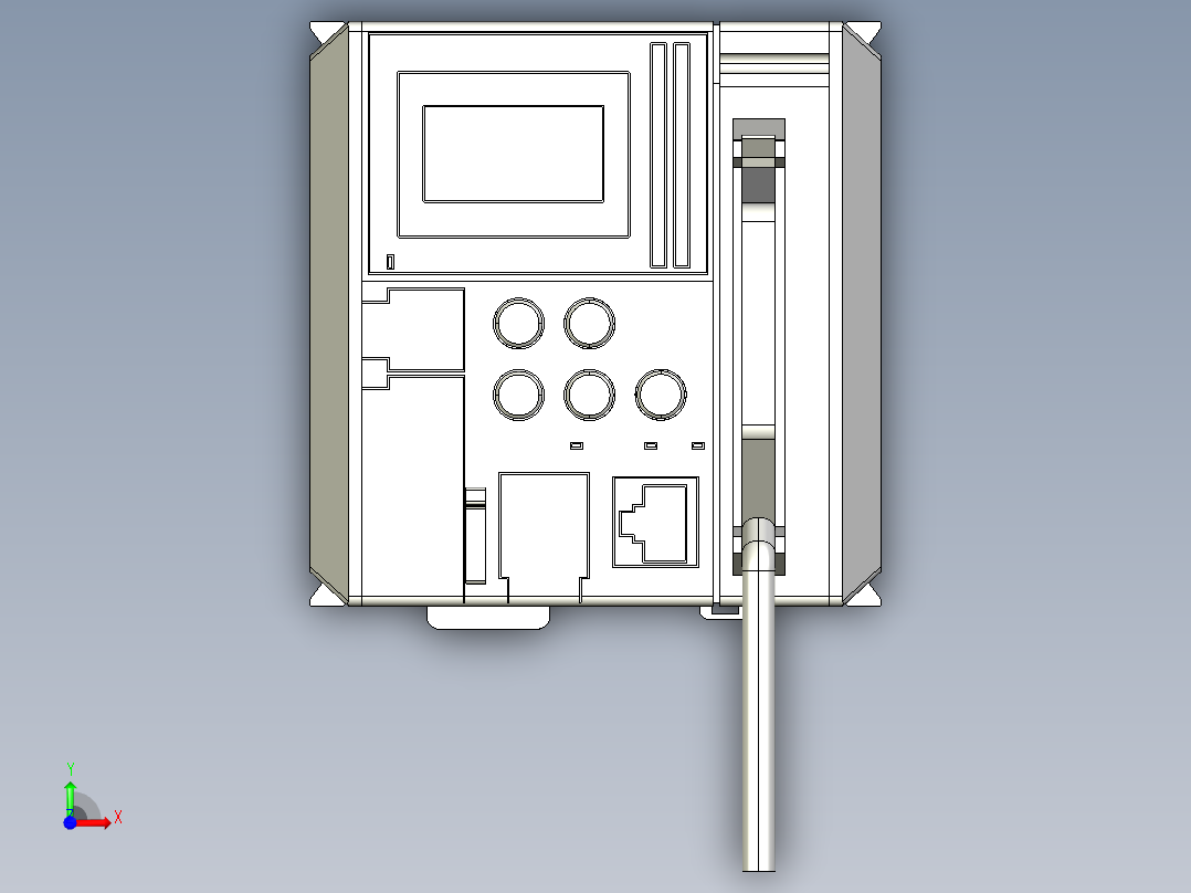 基恩士KV-5000_kc图纸模型前视图