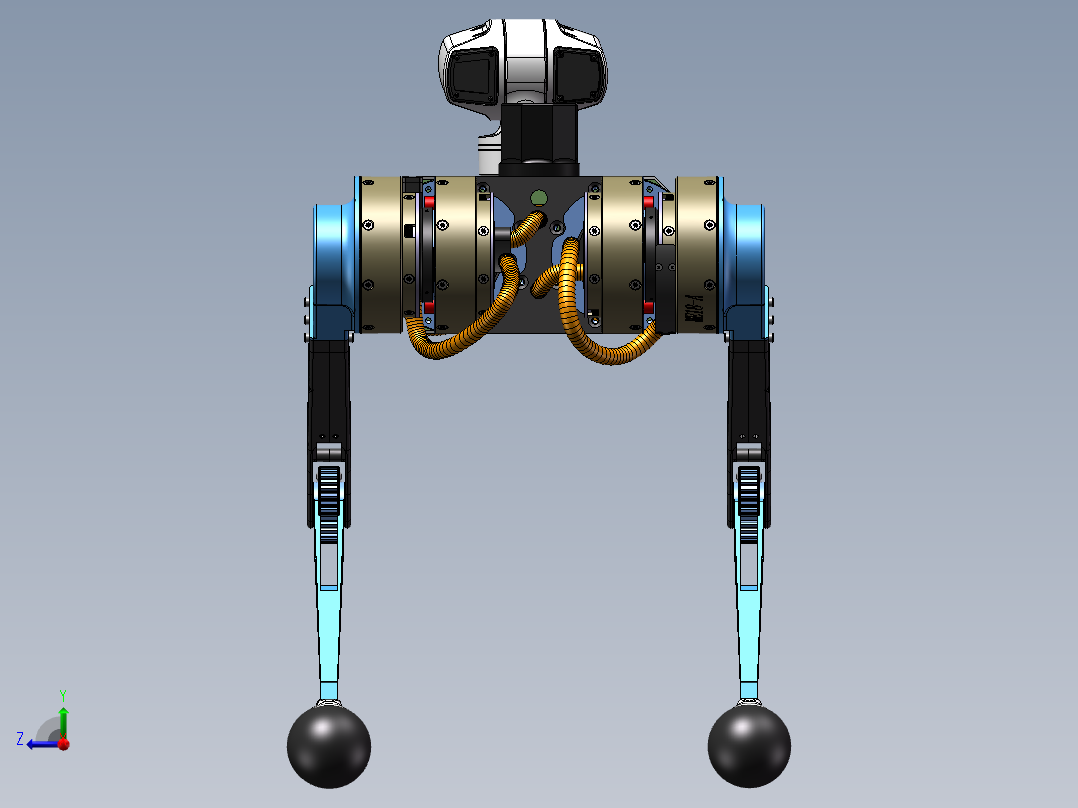 机械狗四足机械狗右视图