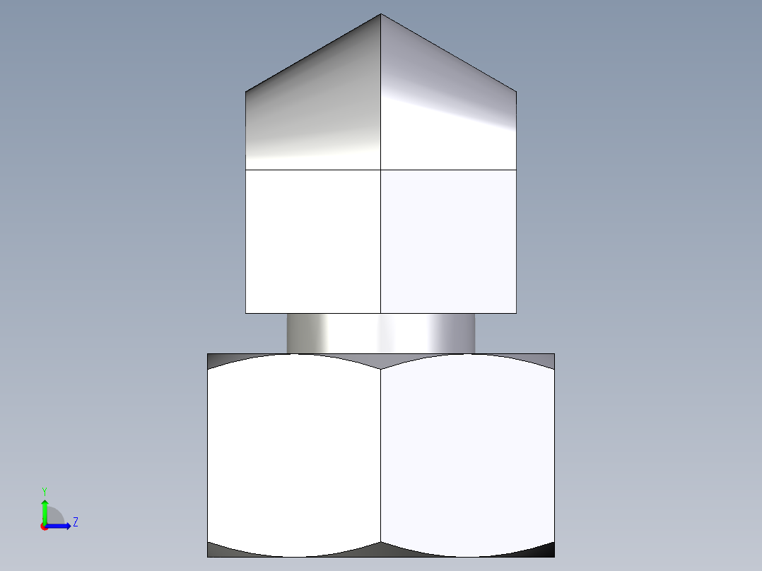卡套式工业通用硬管接头EO_Standpipe_elbow_EVW25SOMDCF左视图