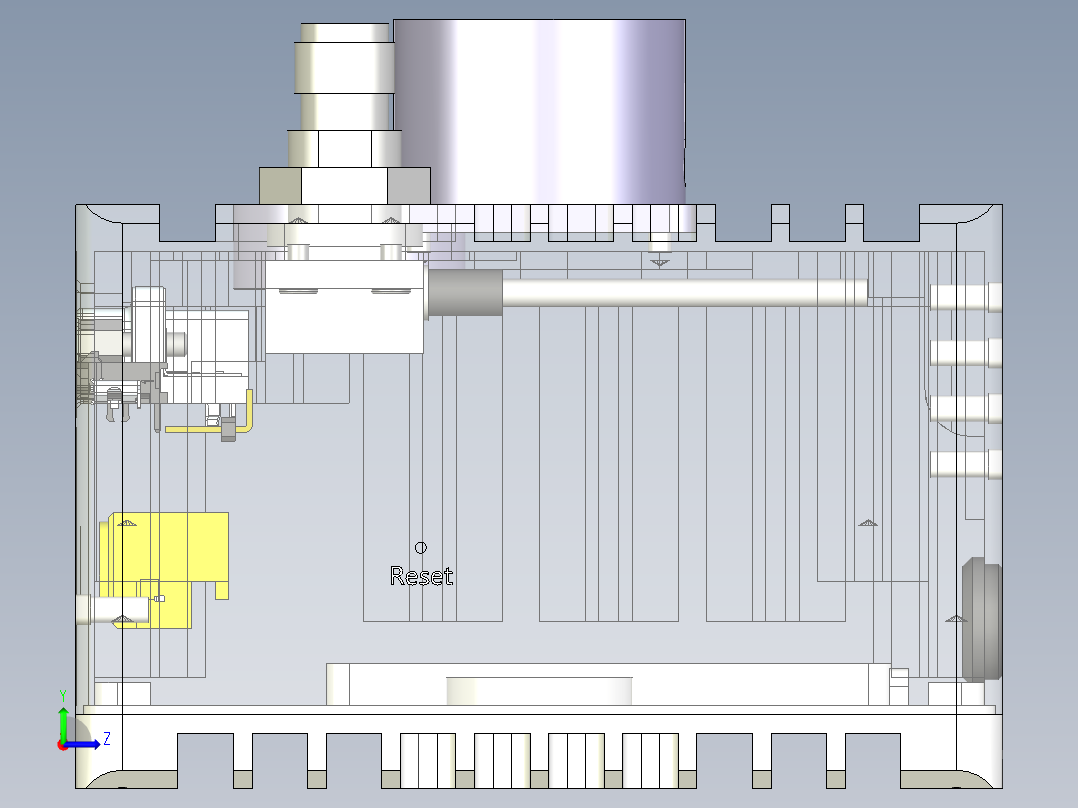 RTK地面接收盒左视图