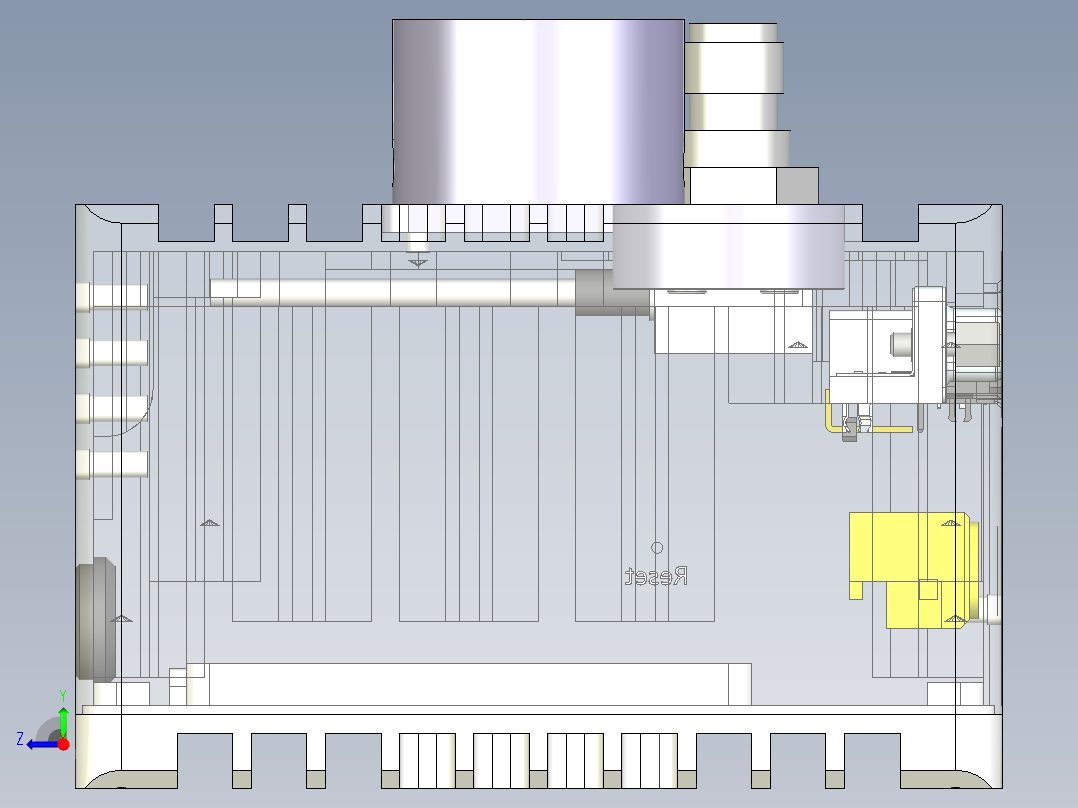 RTK地面接收盒右视图