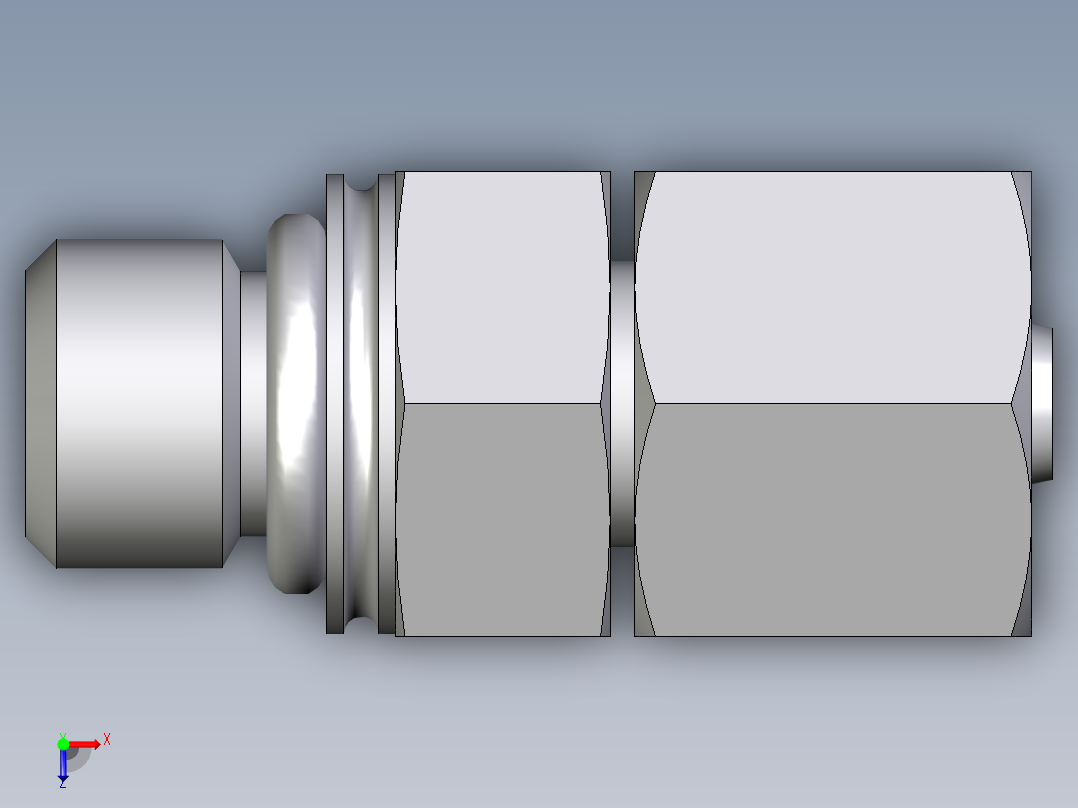 卡套式工业通用硬管接头EO_Swivel_connector_EGEO06SMCF俯视图
