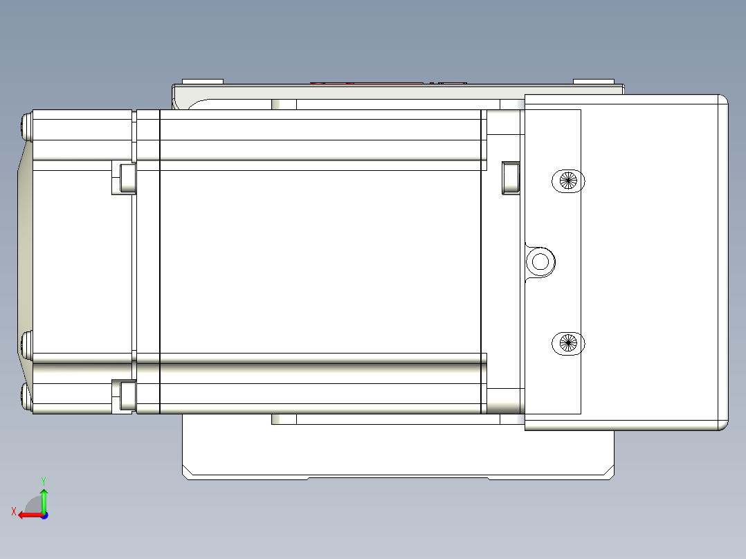 同步带全封闭直线模组TPA-HCB-85D-90-L550-MR-Y-P20-N3后视图