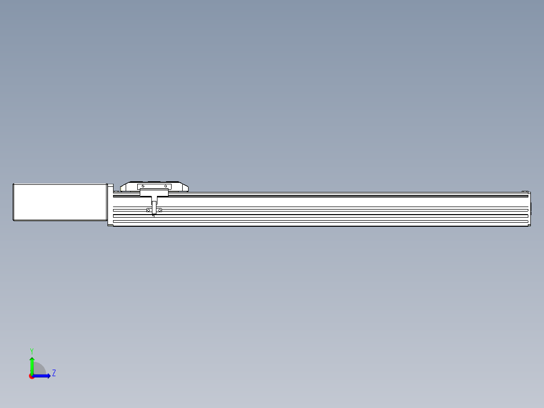 同步带全封闭直线模组TPA-HCB-85D-90-L550-MR-Y-P20-N3左视图