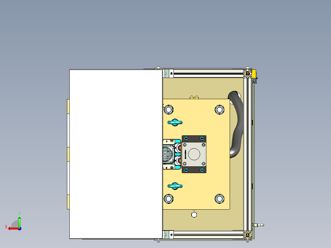 奔驰仪表板骨架铣加工设备后视图
