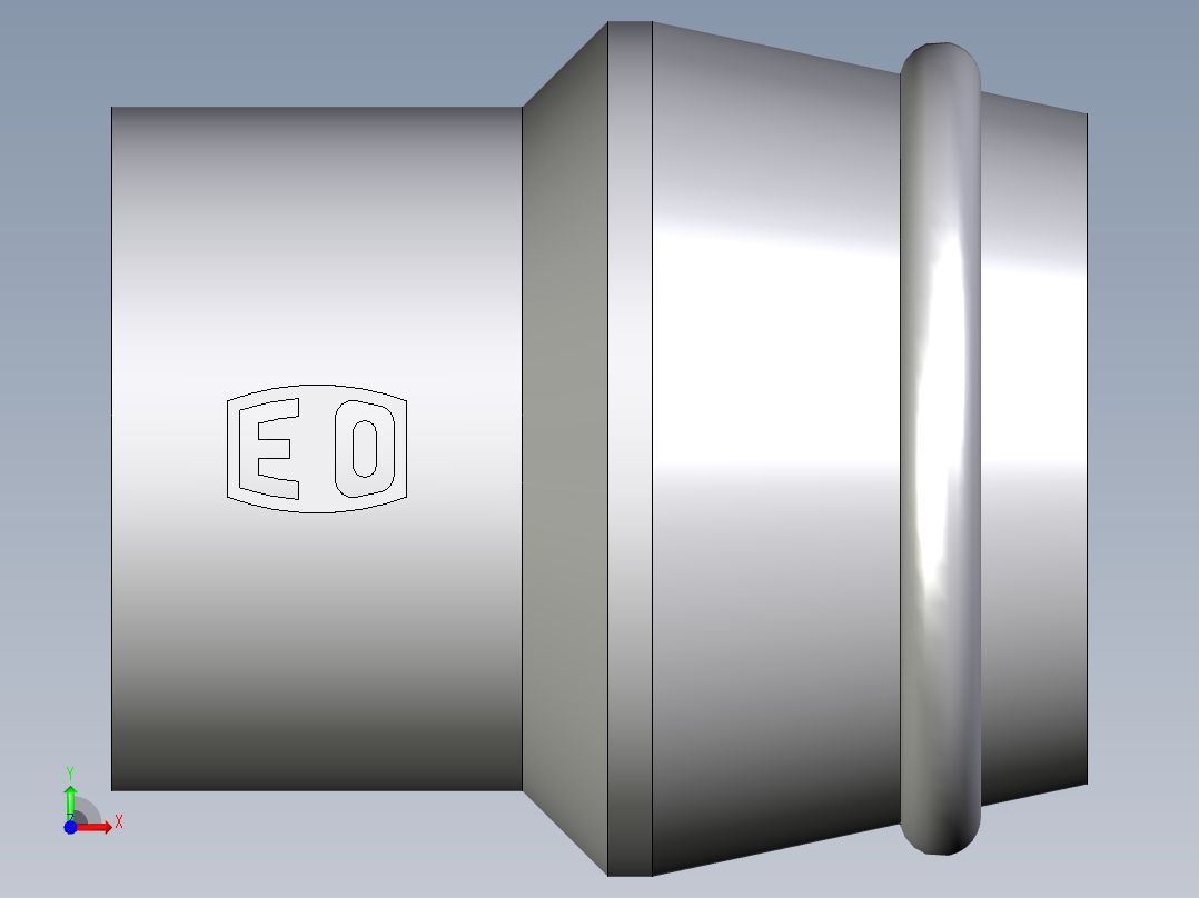 卡套式工业通用硬管接头EO_Blanking_plug_for_cones_VKA20CF前视图