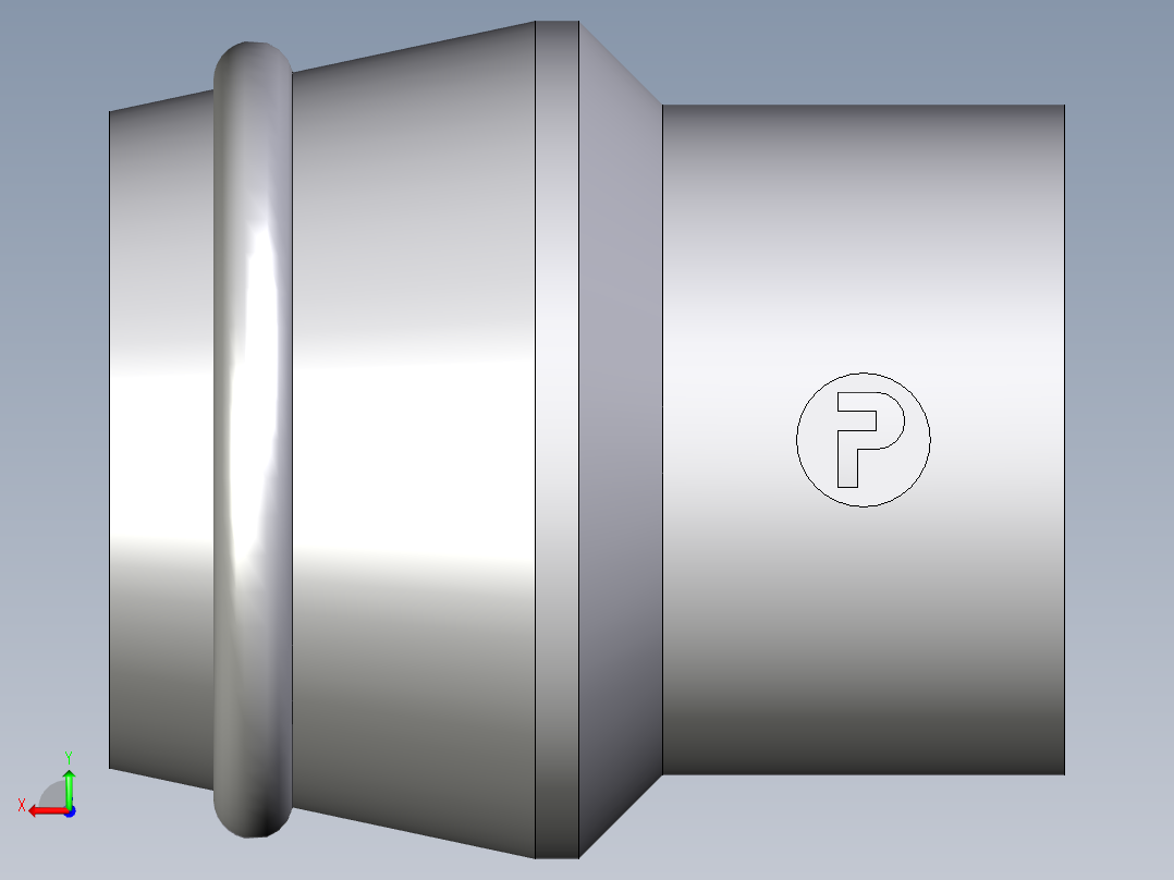 卡套式工业通用硬管接头EO_Blanking_plug_for_cones_VKA20CF后视图