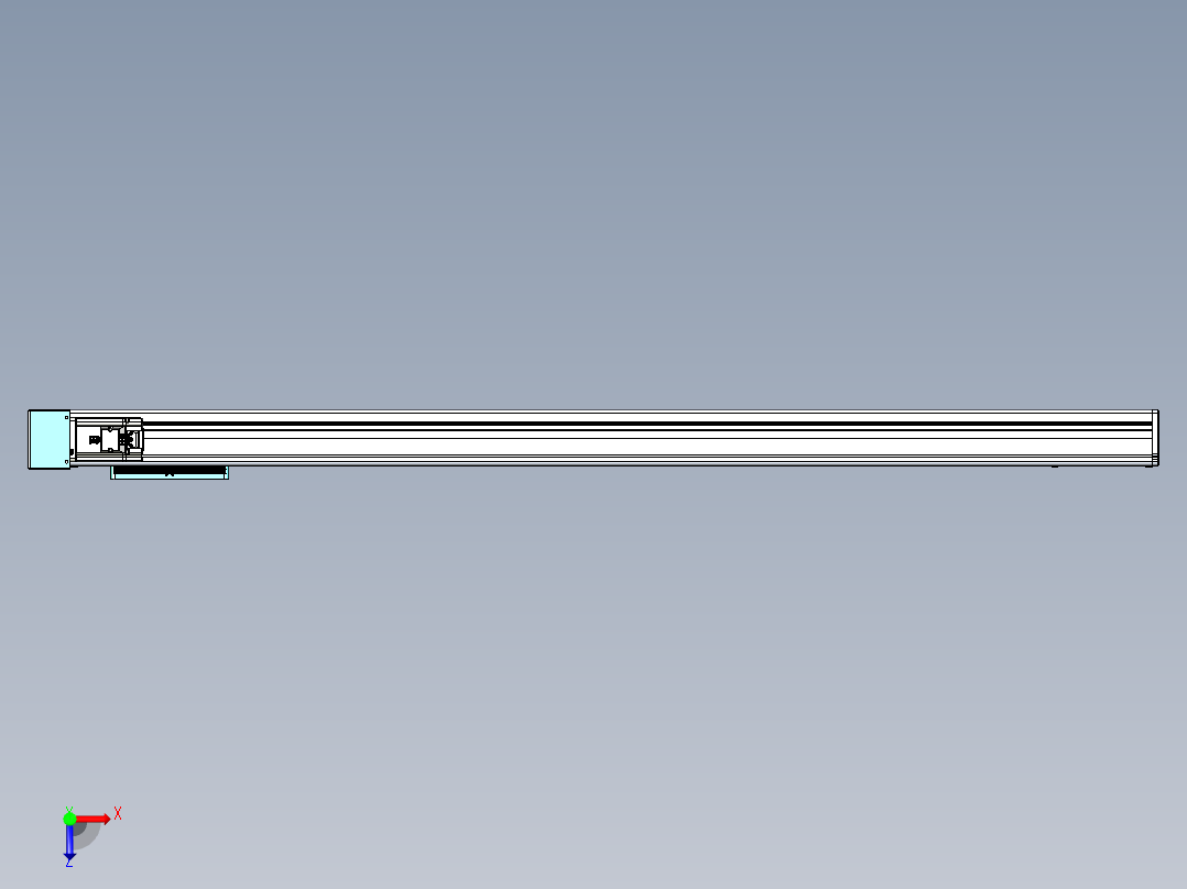 威洛博VC丝杆传动-无尘环境VC14-Lxx-C-S1200-BR-ZP40-C3俯视图